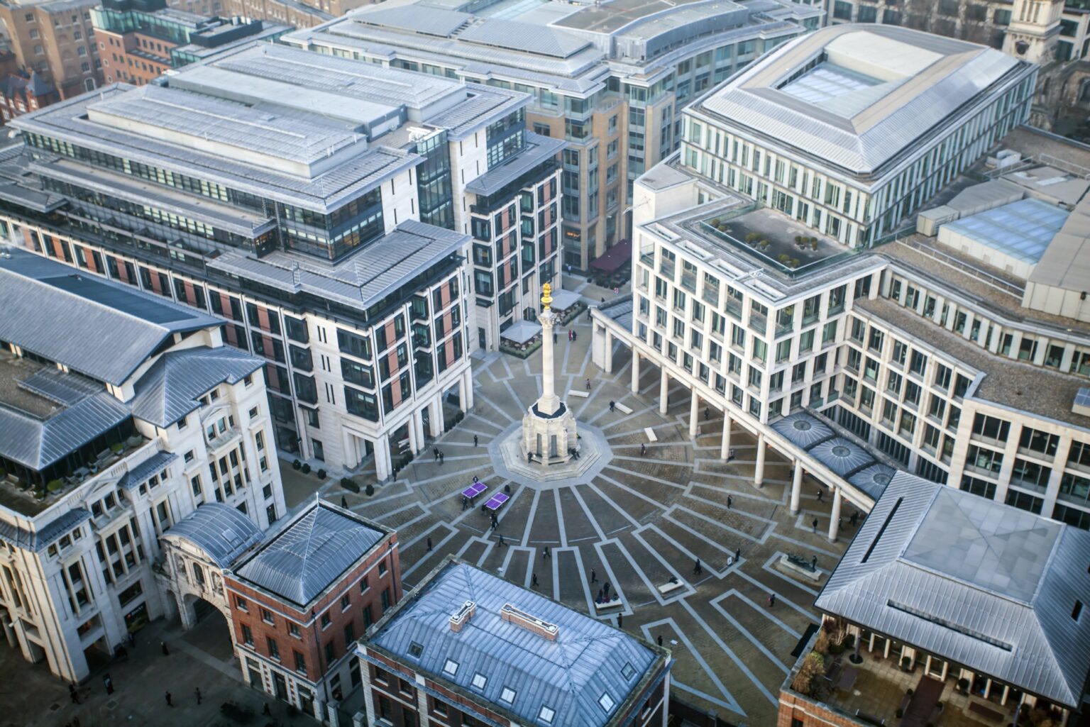 View of Paternoster Square, London, UK